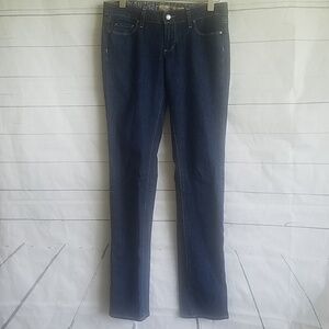 PAIGE Blue Heights Low Rise Skinny Jeans